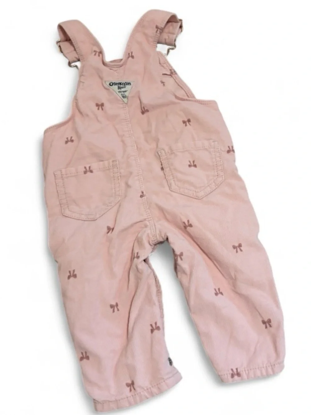 OshKosh B'gosh Pink Bow Print Overalls for baby